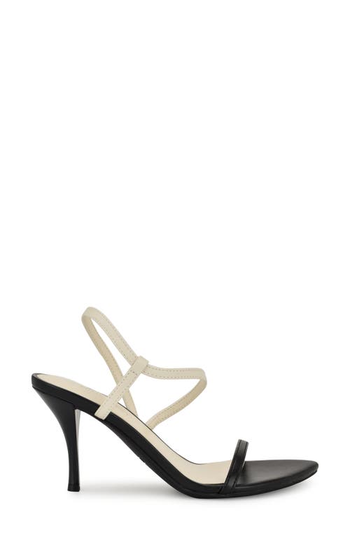 Nine West Cakely 3 Sandal In Black/chic Cream