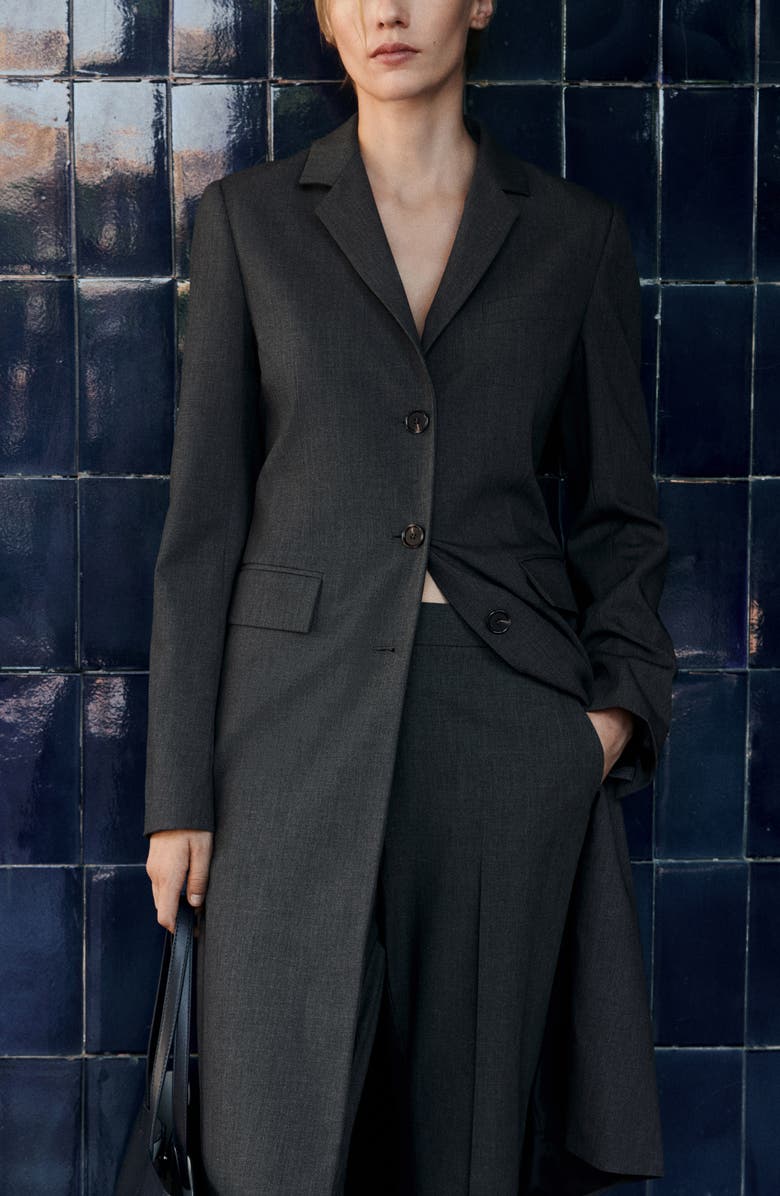 MANGO Long Straight Coat, Alternate, color,