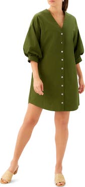 Karen Kane Button-Up Cotton Shirtdress