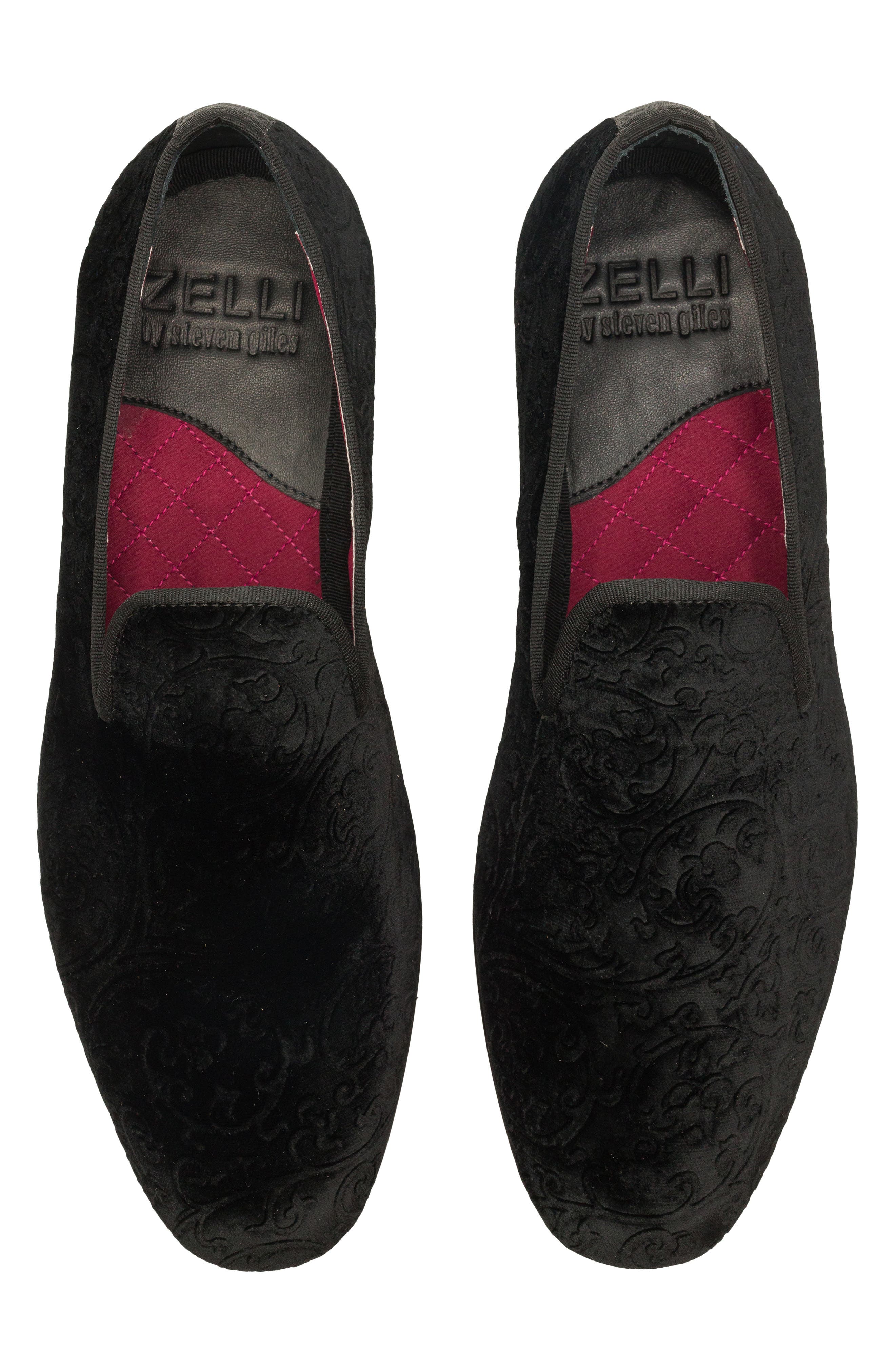 Formal II Velvet Tuxedo Slip-On, Alternate, color, BLACK