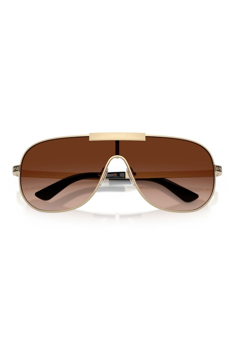 140mm Irregular Sunglasses, Alternate, color, PALE GOLD / BROWN GRADIENT