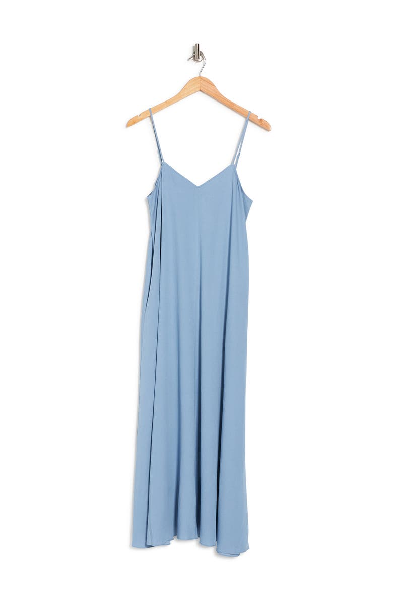 Donna Morgan Solid V-Neck Sleeveless Maxi Slip Dress, Alternate, color, 