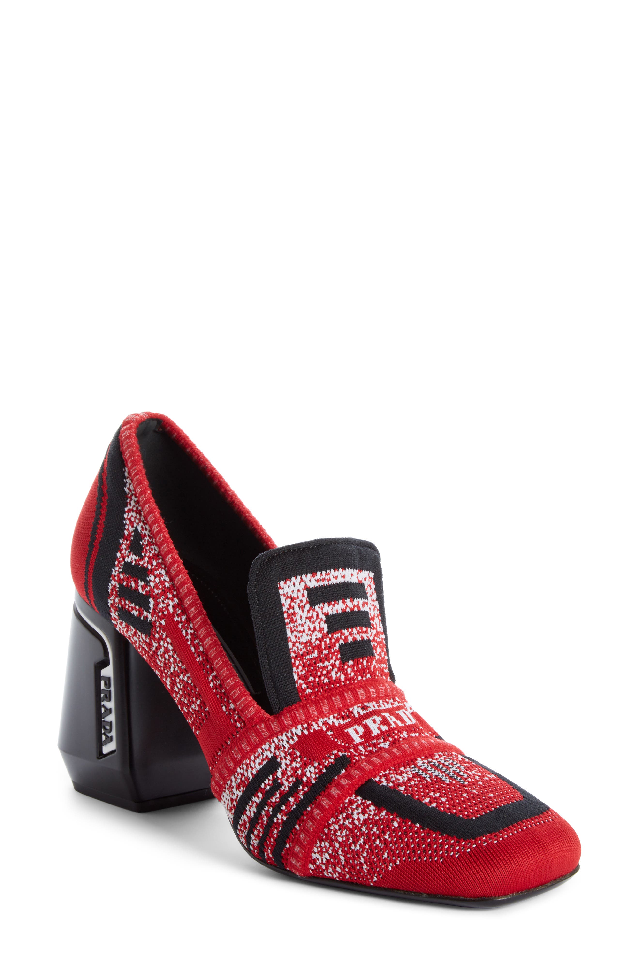 Prada Knit Loafer Pump, Main, color, 