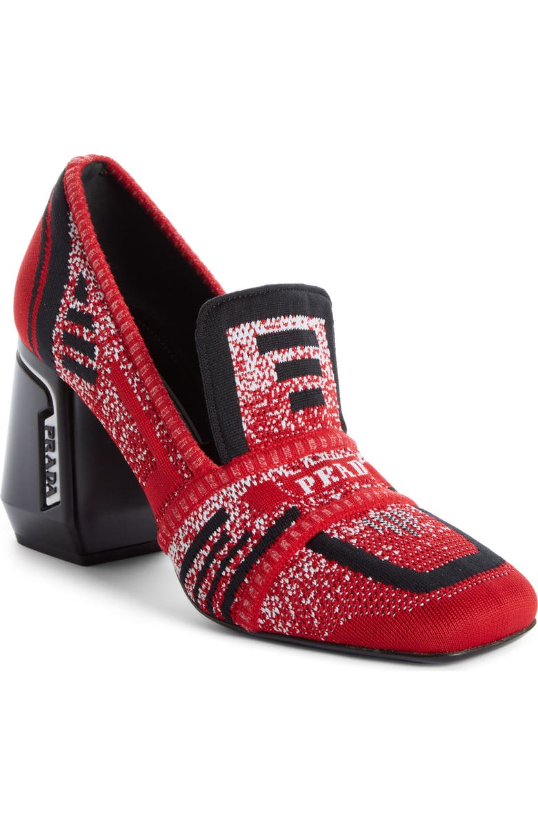 Prada Knit Loafer Pump, Main, color,