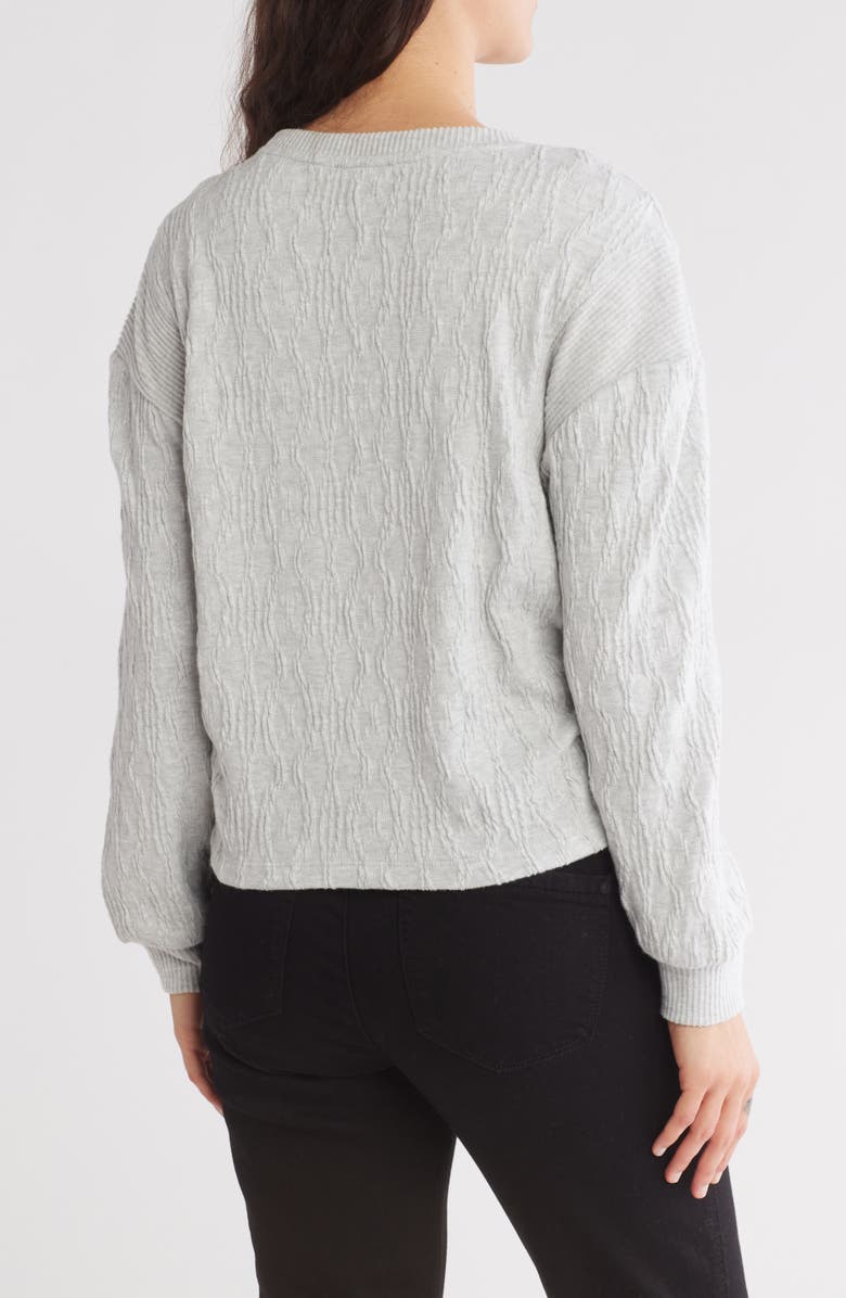 Democracy Ruched Side Textured Knit Pullover, Alternate, color,