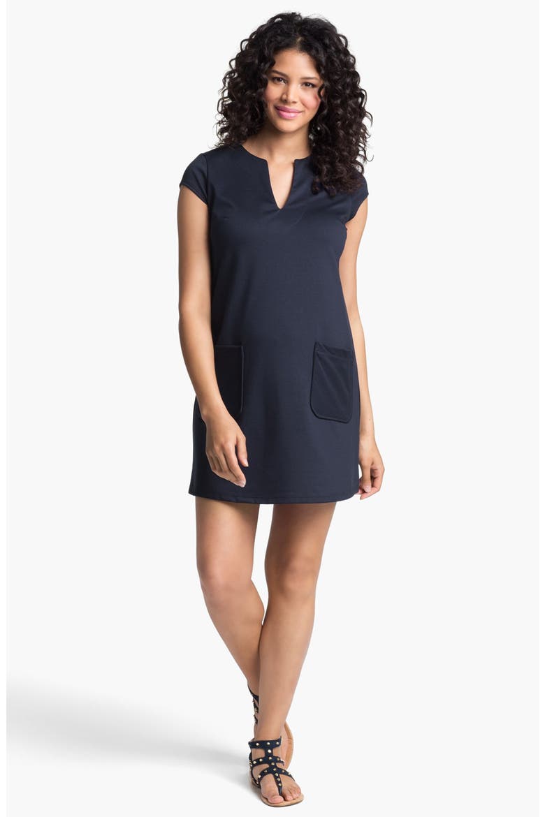 Shift Maternity Dress, Main, color, APRICOT TAPESTRY