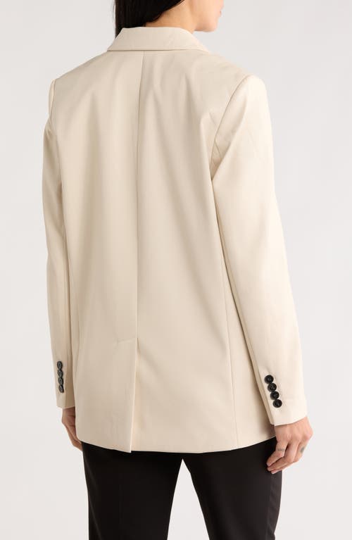 Love Token Alexa Faux Leather Blazer In White