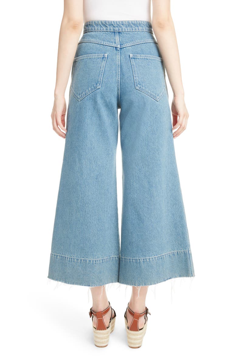 Crop Wide Leg Jeans, Alternate, color, INDIGO