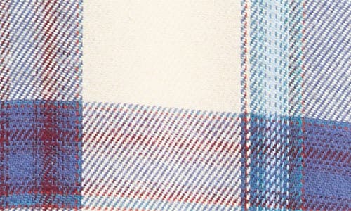 Wax London Shelly Plaid Cotton Flannel Button-up Shirt In Blue