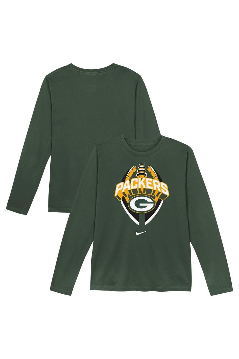 Toddler Nike   Green Green Bay Packers Primetime Legend Icon Long Sleeve Performance T-Shirt, Main, color, Green