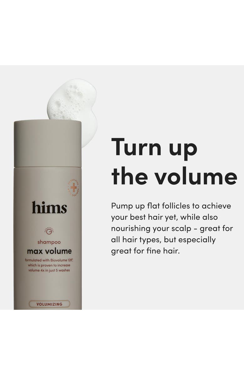 HIMS & HERS Max Volume Shampoo Volumizing, Shine-Enhancing, Biotin-Infused Citrus Spice Formula, Alternate, color, Beige