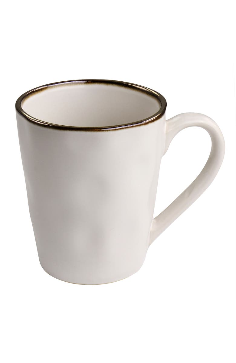 Elama Modern 16 Piece Stoneware Dinnerware Set, Alternate, color, White