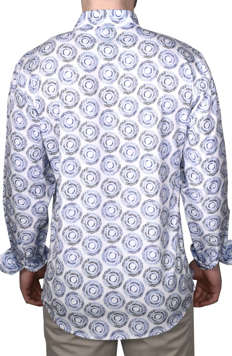 Vintage 1946 Modern Fit Geo Print Stretch Button-Up Shirt, Alternate, color,