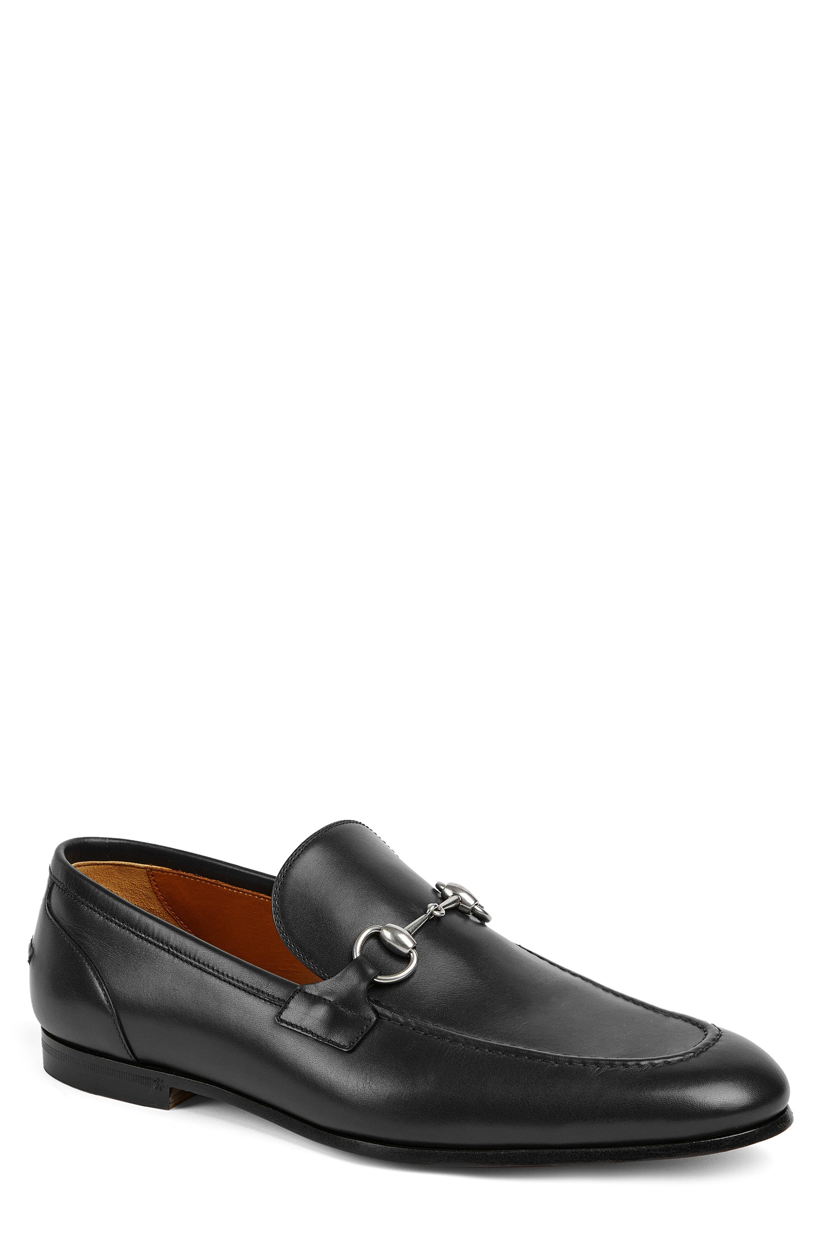Gucci Jordaan Bit Loafer, Main, color, Black