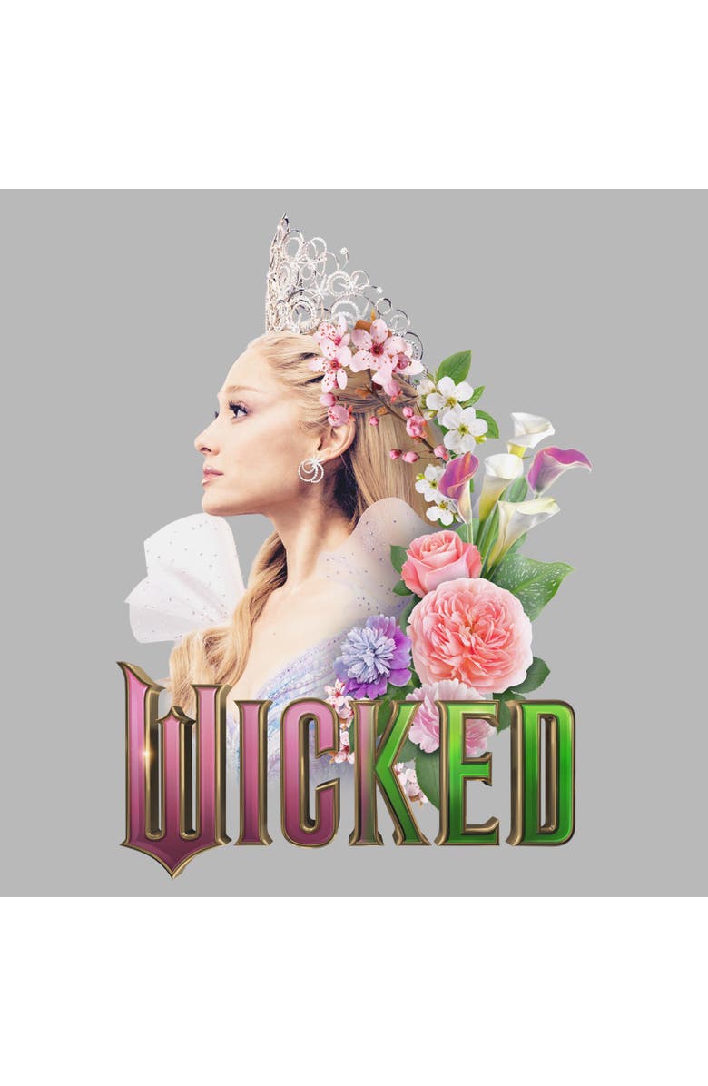 Wicked: For Good Men's Wicked For Good Glinda Side Profile Pose Graphic T-Shirt, Alternate, color, Sport Grey