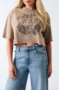 GUESS Beaded Jungle Resort Crop T-Shirt