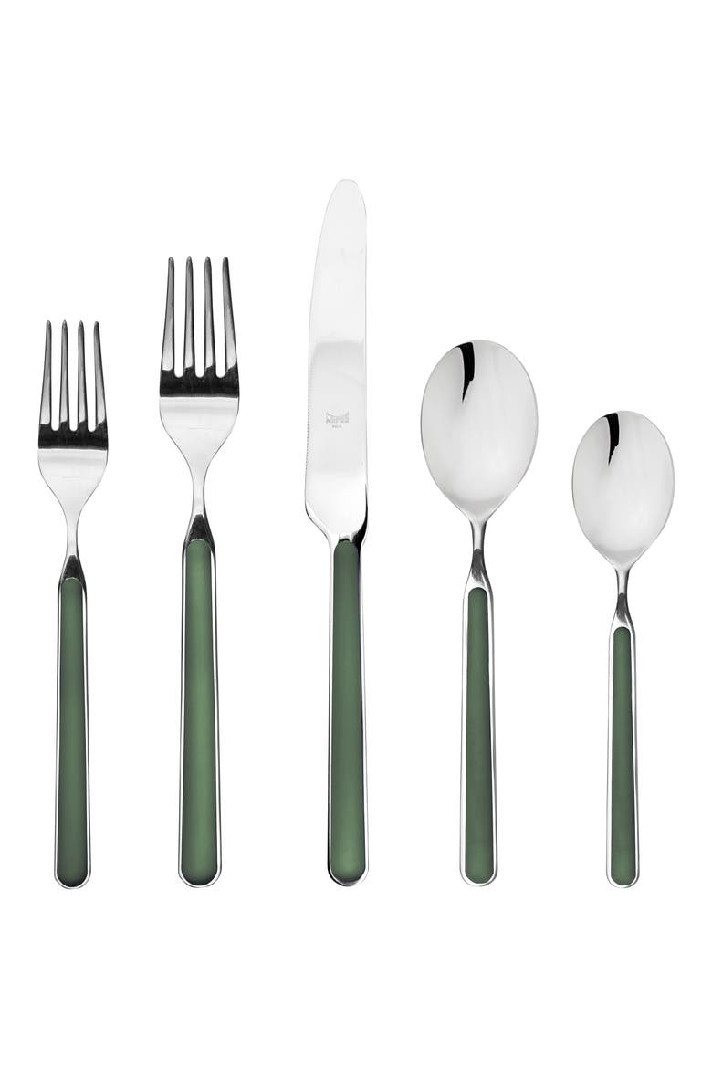 Fantasia 5-Piece Place Setting, Main, color, GREEN