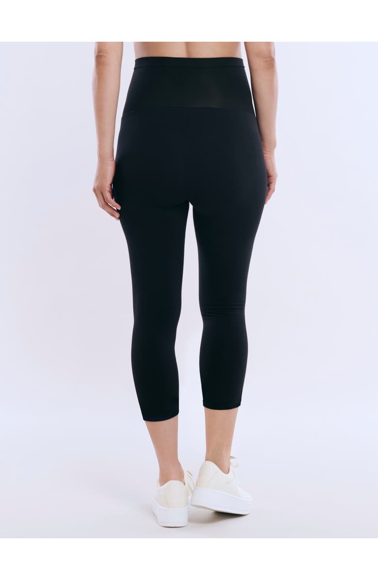 MOTHERHOOD MATERNITY Essential Stretch Secret Fit Over the Belly Maternity Crop Leggings, Alternate, color, Black
