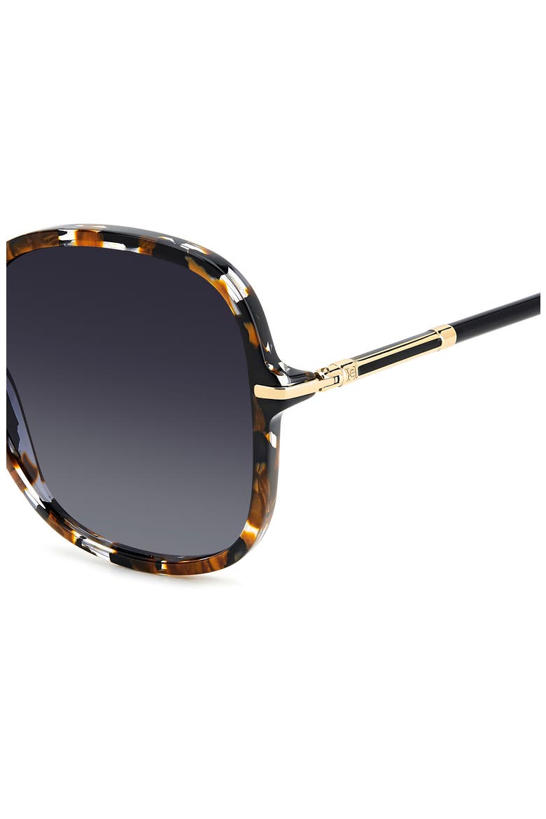 58mm Gradient Square Sunglasses, Alternate, color, BLACK HAVANA GOLD/ DARK GREY