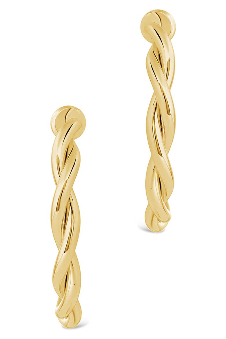 Rikke Twisted Hoop Earrings, Alternate, color, GOLD