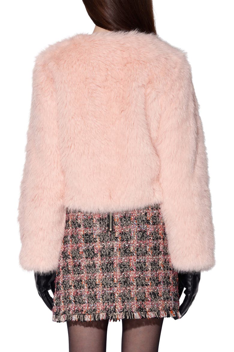 Brielle Faux Fur Jacket, Alternate, color, BLUSH