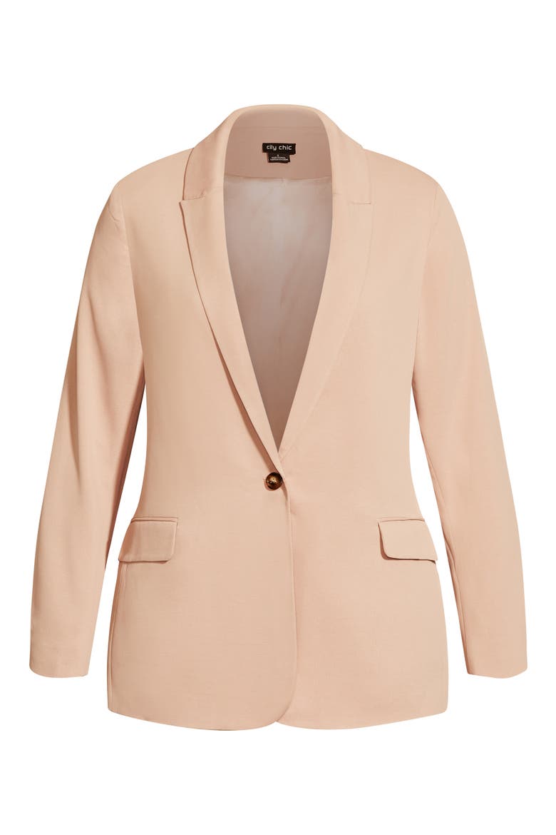 One-Button Blazer, Alternate, color, ROSE PUNCH