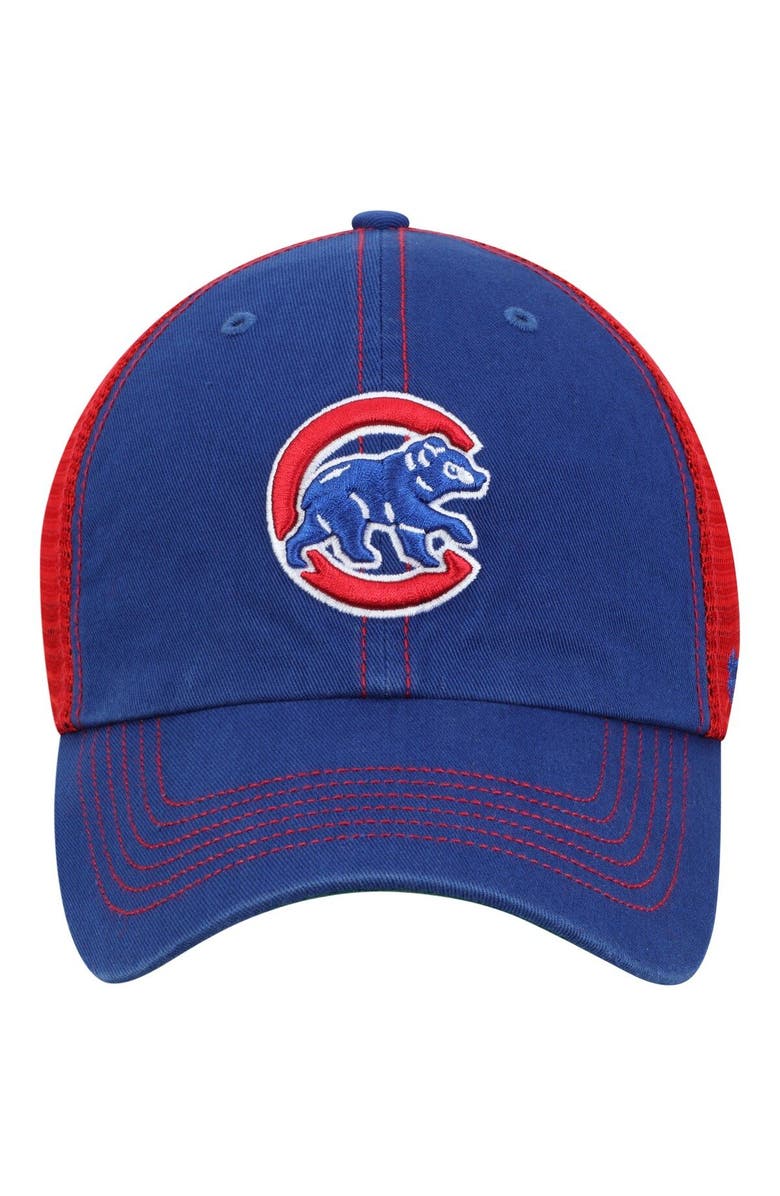 '47 Men's '47 Royal/Red Chicago Cubs Trawler Clean Up Trucker Hat, Alternate, color,