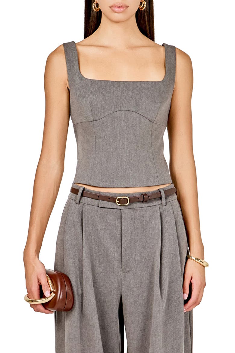 Back Bow Sleeveless Top, Main, color, GREY