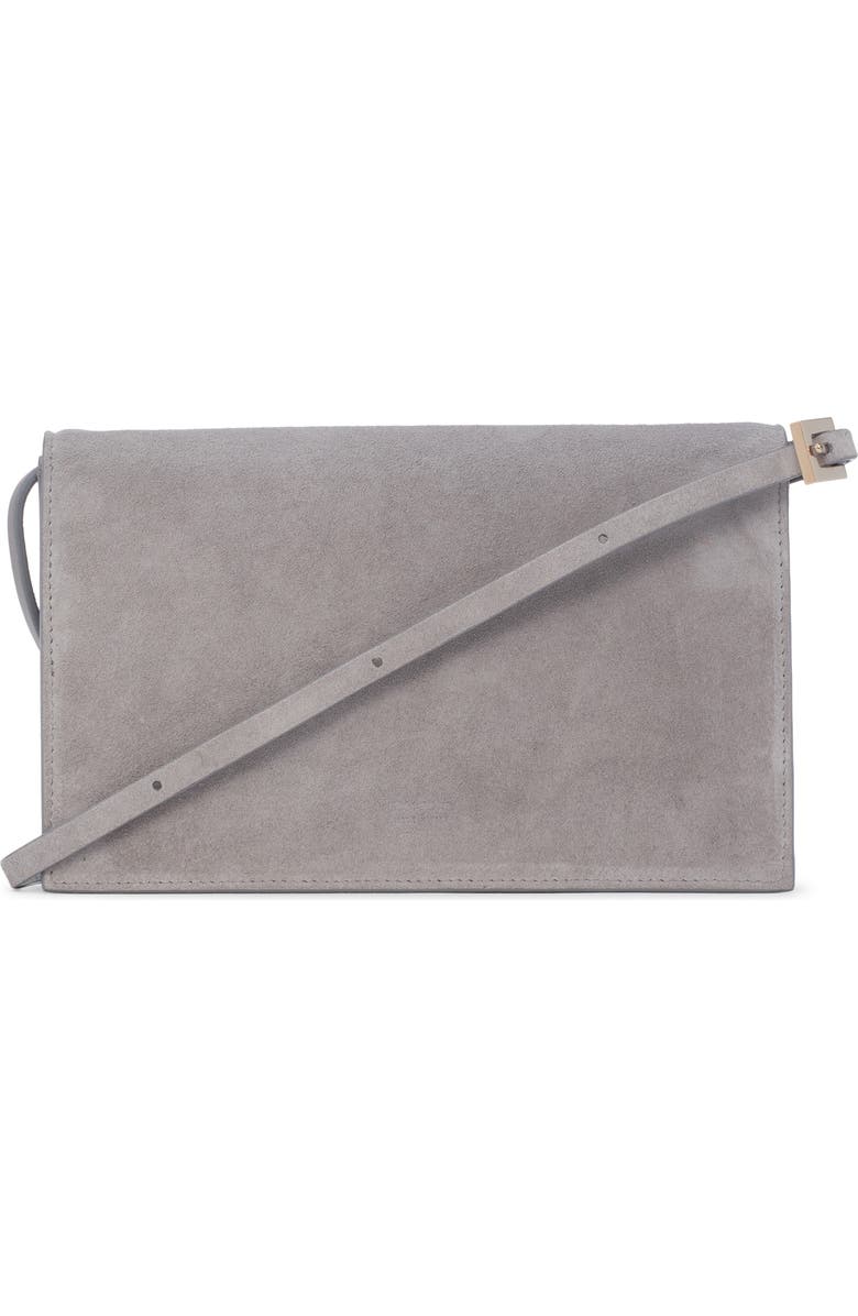 TOM FORD Mini Aube Suede Shoulder Bag, Alternate, color, Cloudburst