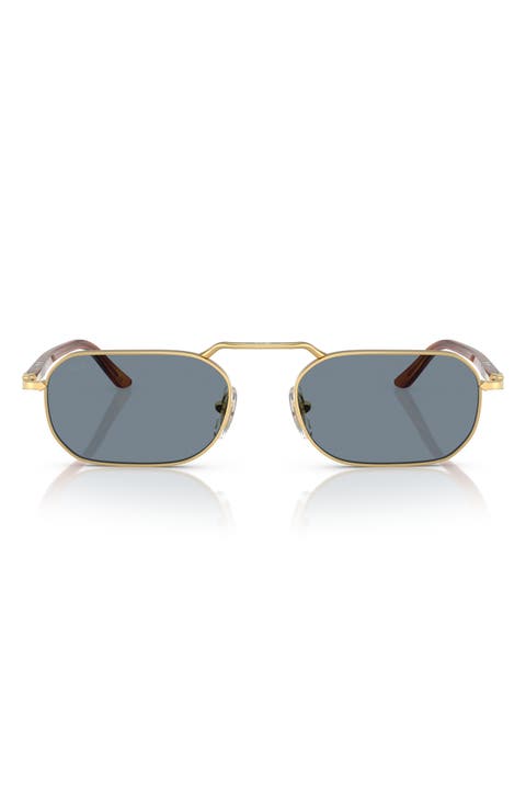 57mm Polarized Rectangular Sunglasses