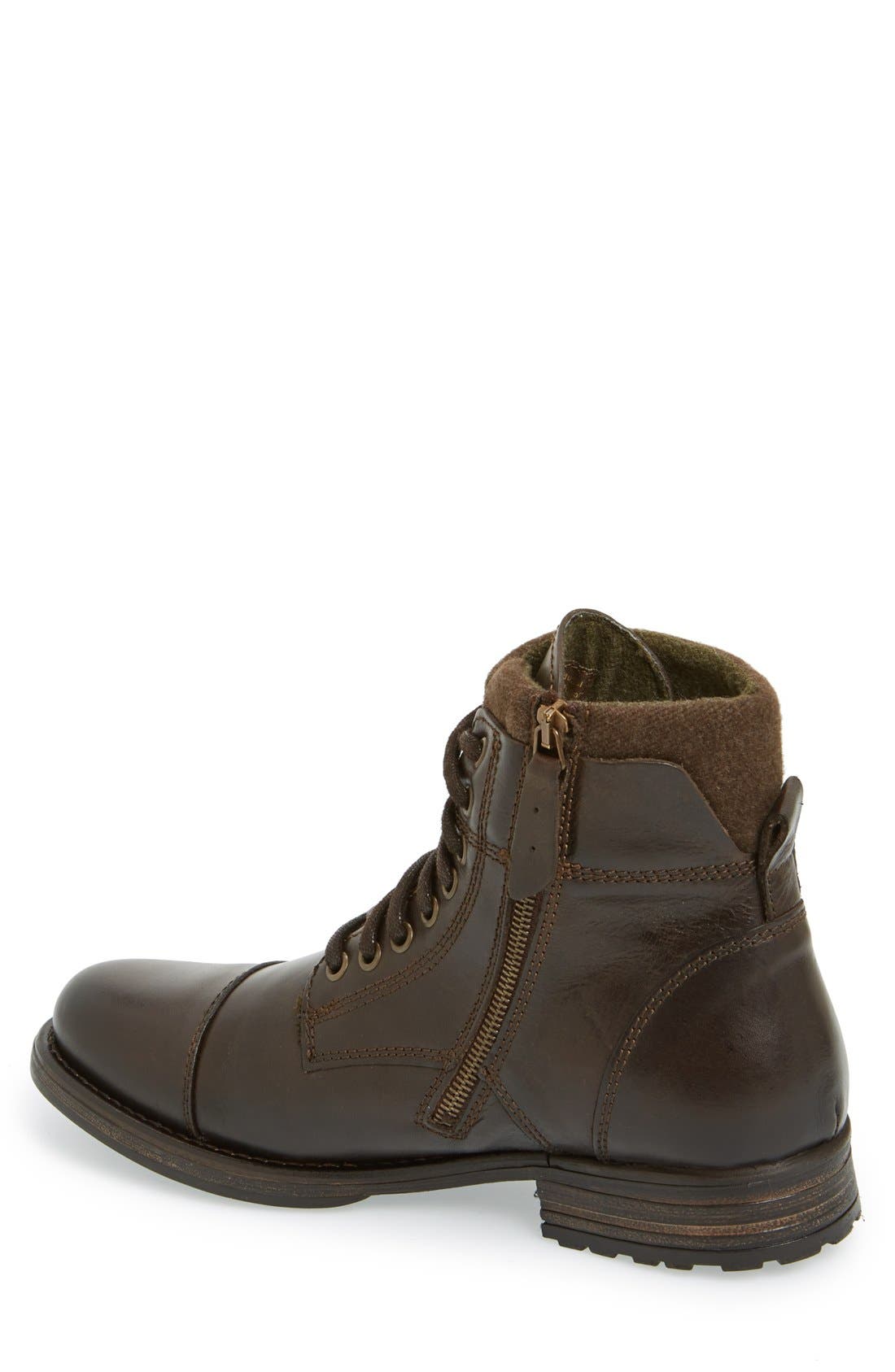'Struzik' Cap Toe Boot, Alternate, color, BROWN