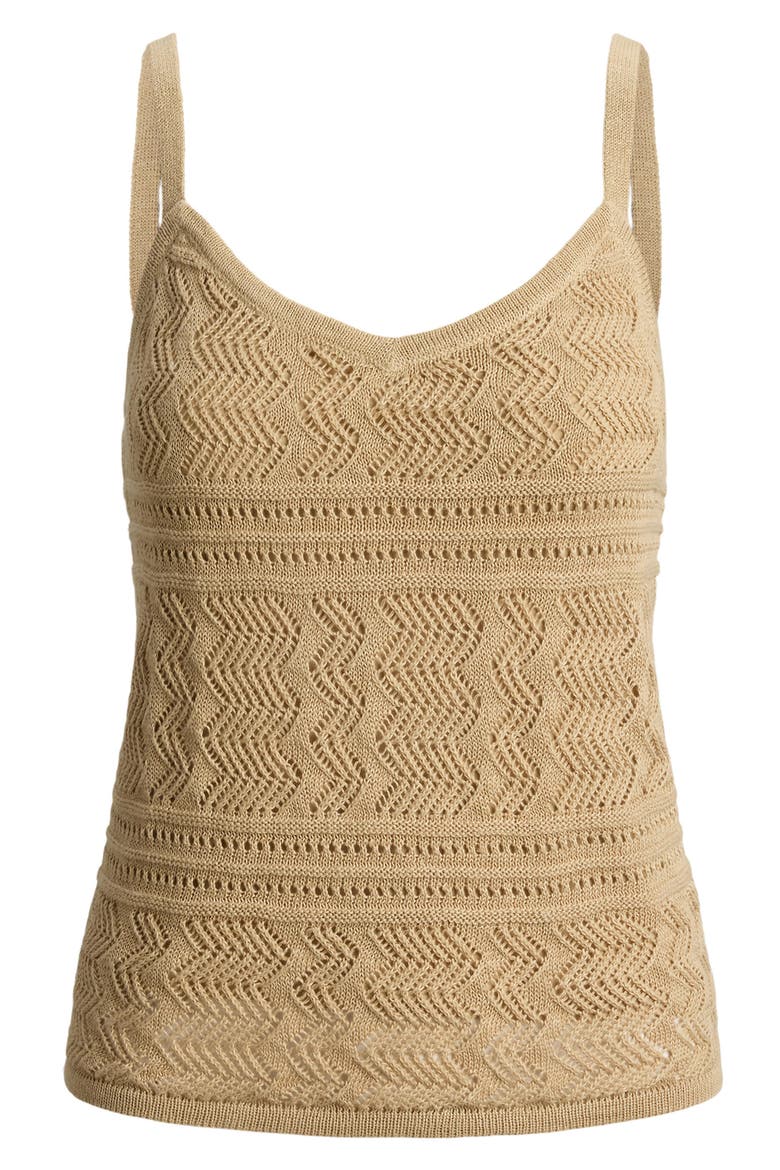 Mixed Stitch Linen & Cotton Sweater Tank, Alternate, color, BIRCH BEIGE