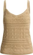 Lauren Ralph Lauren Mixed Stitch Linen & Cotton Sweater Tank
