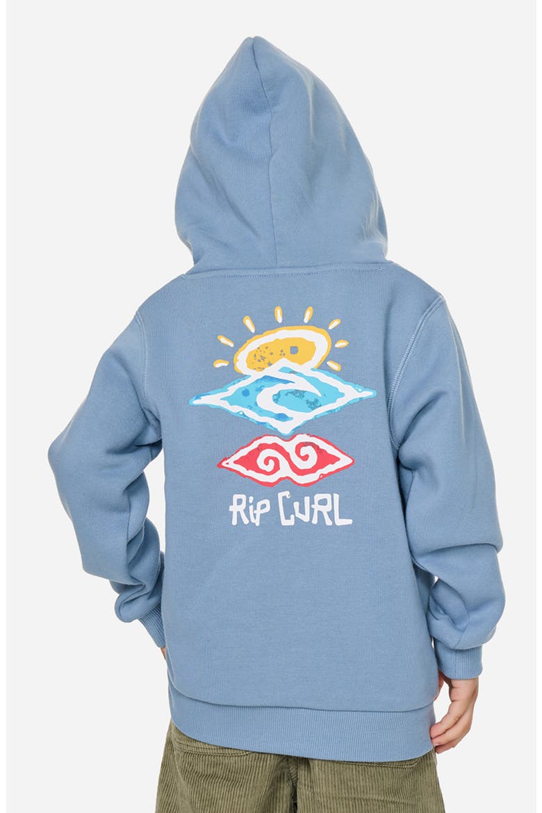 Kids' Icons of Shred Organic Cotton Hoodie, Alternate, color, FADED DENIM