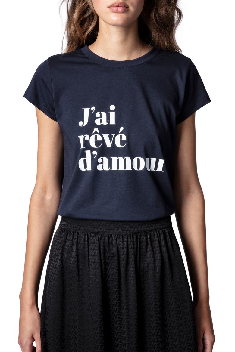 Woop Dream Cotton Graphic Tee, Main, color, ENCRE