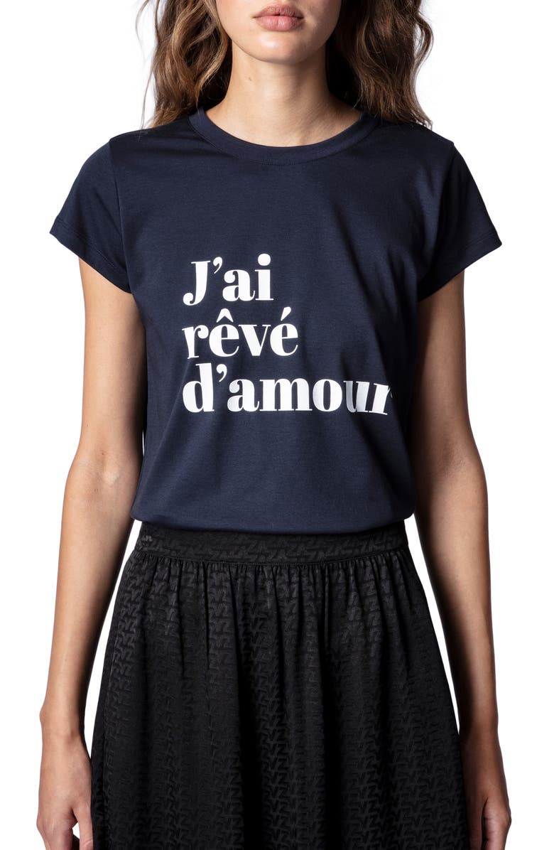 Zadig & Voltaire Woop Dream Cotton Graphic Tee, Main, color,