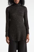 GO COUTURE Turtleneck High-Low Tunic Sweater
