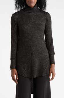 GO COUTURE Turtleneck High-Low Tunic Sweater