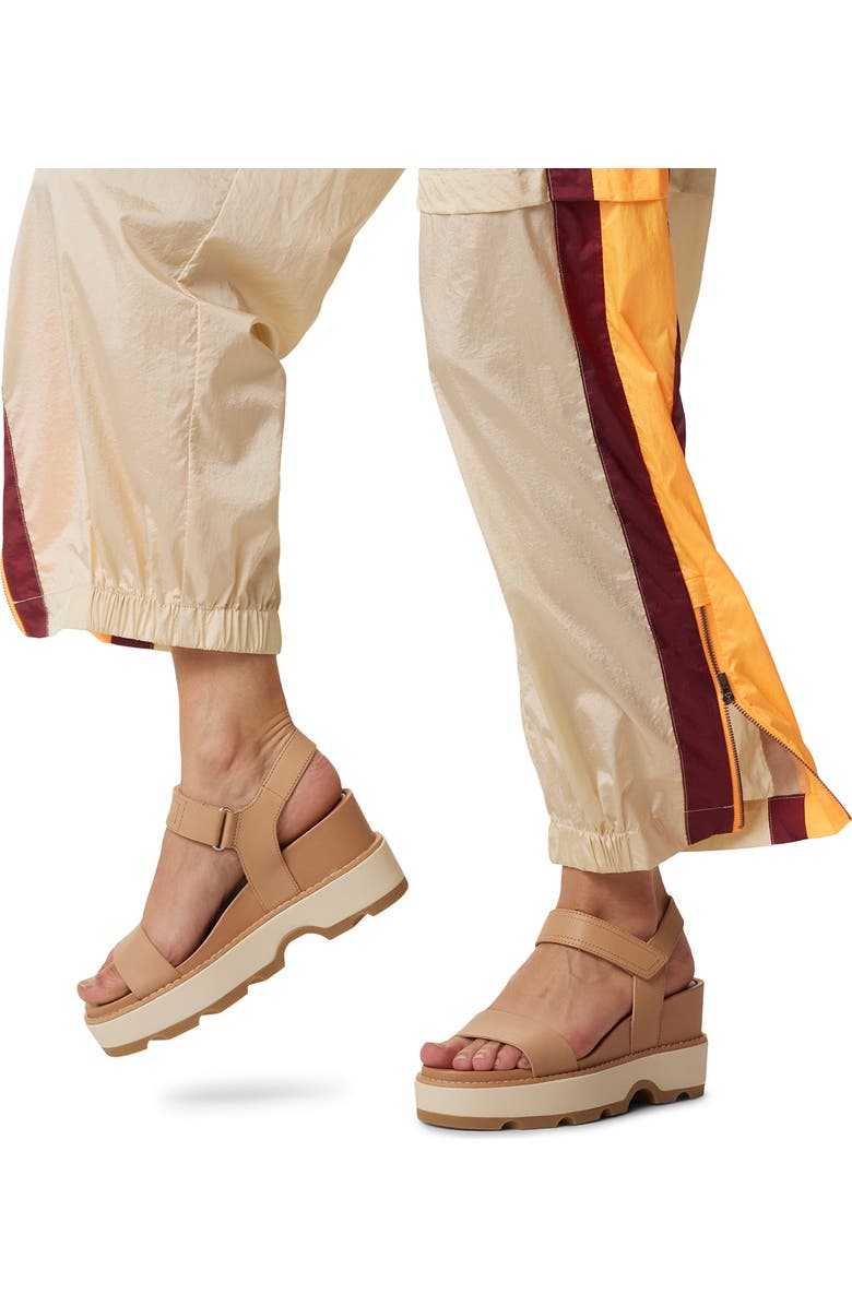 SOREL Joanie IV Y Strap Wedge Sandal, Alternate, color, Honest Beige/ Bleached Ceramic