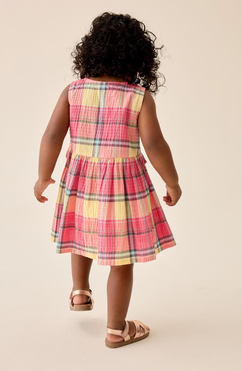 NEXT Kids' Check Print Sleeveless Dress, Alternate, color, Pink