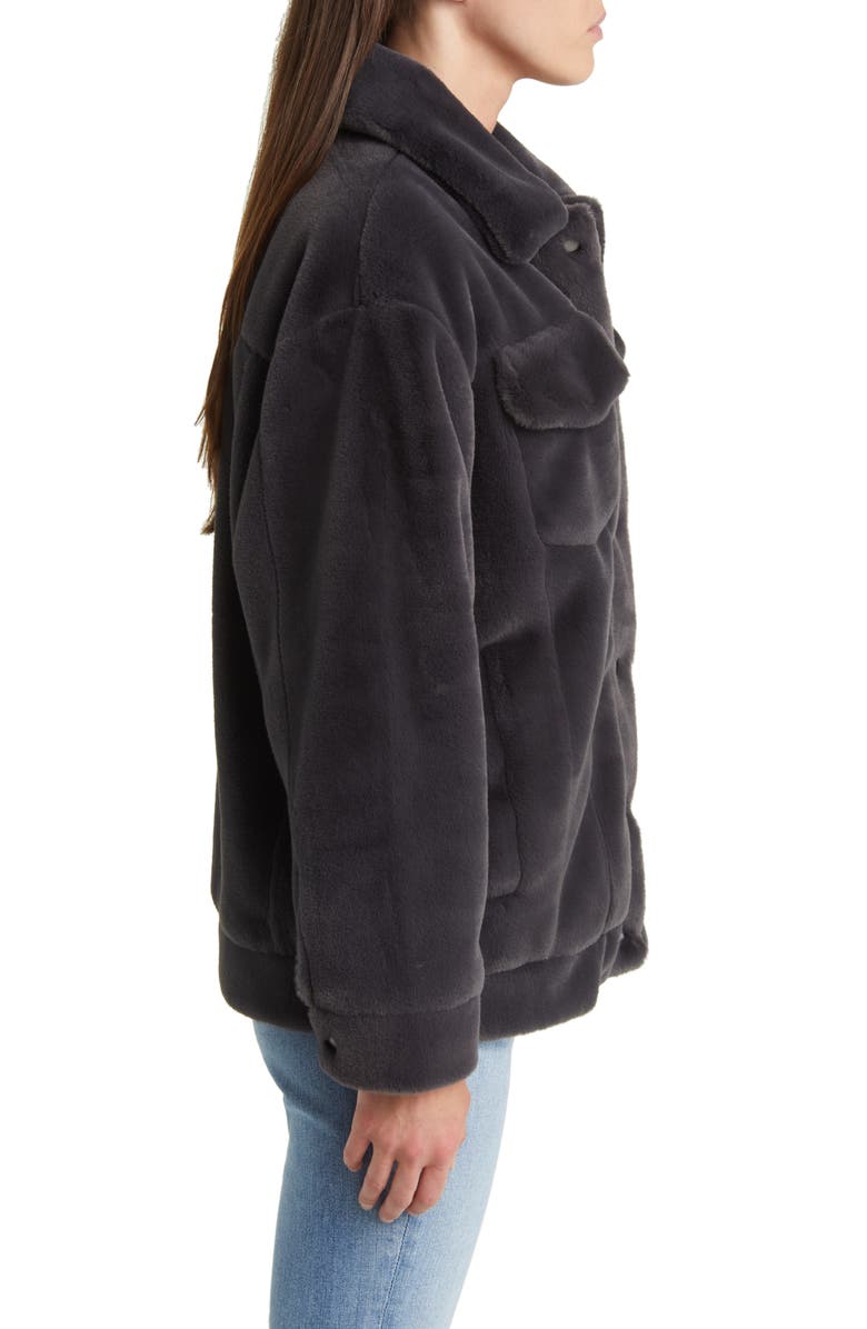 UGG<sup>®</sup> Frankie Faux Fur Trucker Jacket, Alternate, color, 