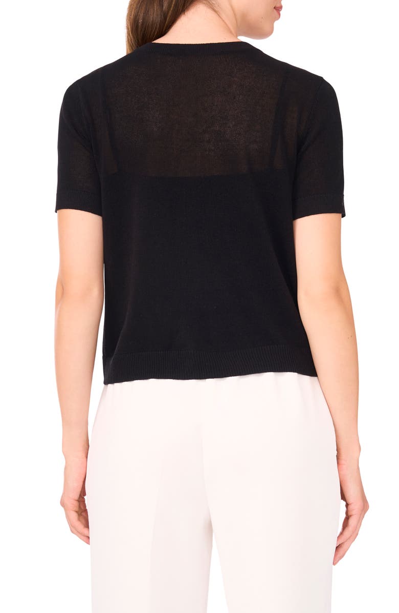 Halogen<sup>®</sup> Short Sleeve Button-Up Sweater, Alternate, color,