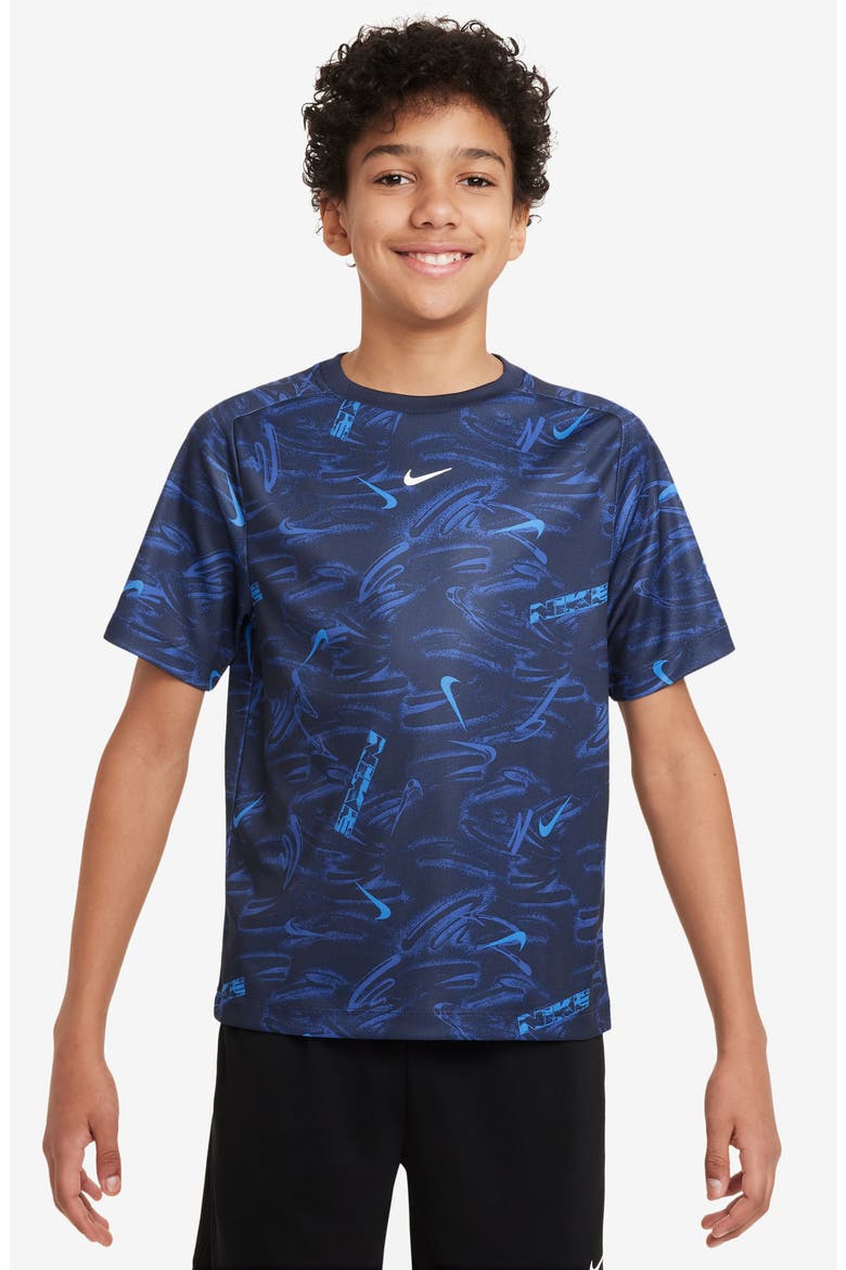 Kids' Dri-FIT Training T-Shirt, Main, color, GAME ROYAL/ MID NAVY/ WHITE