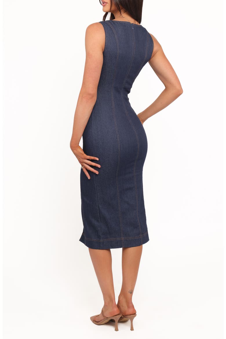 Slater Denim Sheath Dress, Alternate, color, DENIM