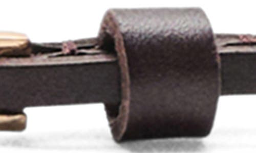 Mango Mini Leather Belt In Brown