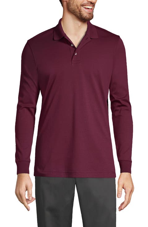 School Uniform  Long Sleeve Interlock Polo Shirt