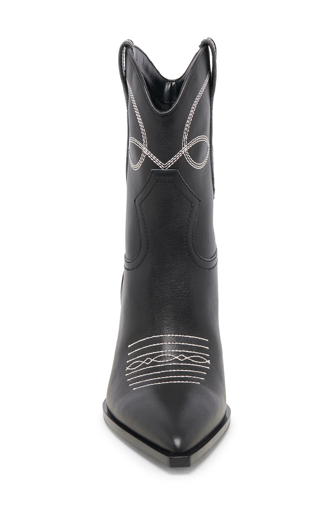 Dolce Vita Angel Pointed Toe Western Boot, Alternate, color, Black/White Leather