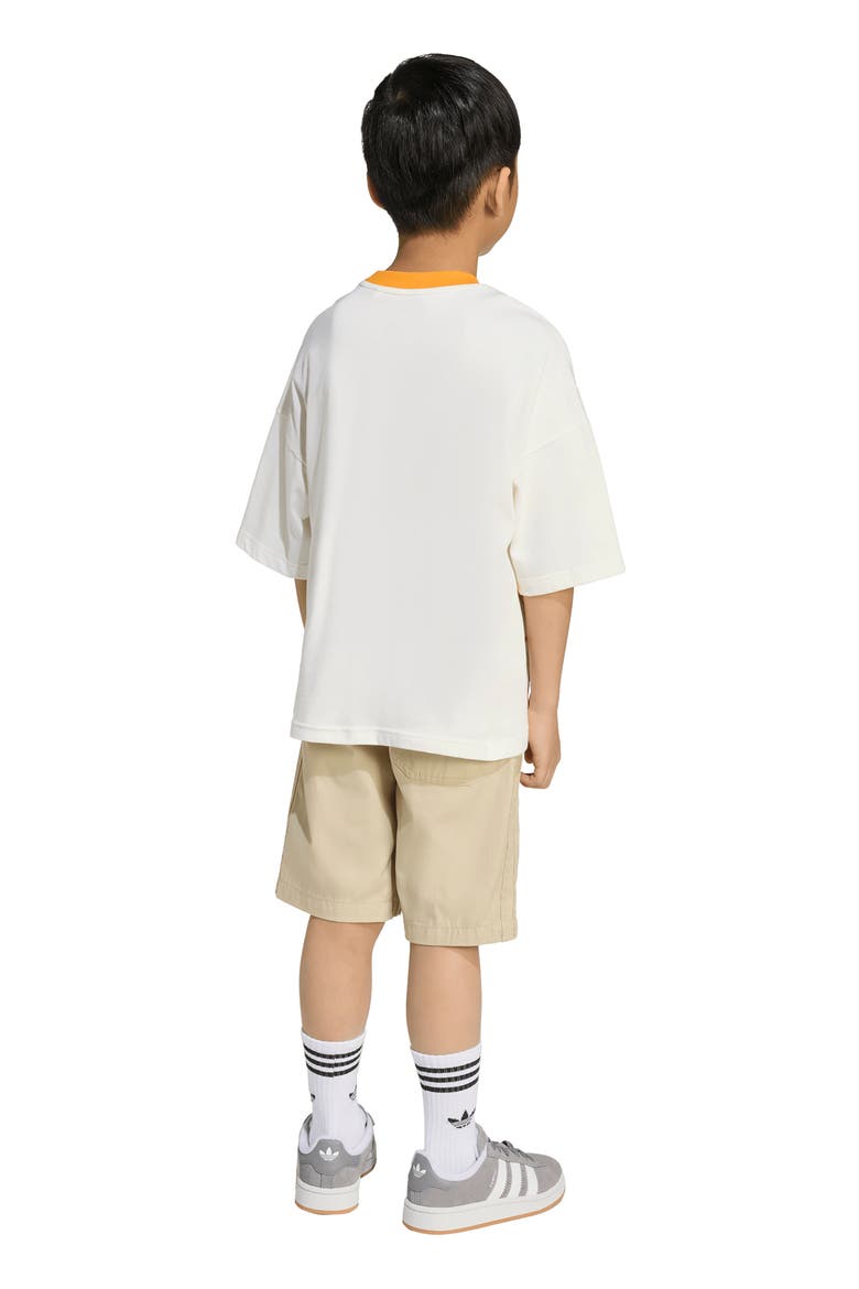 Kids' Crewneck T-Shirt & Shorts Set, Alternate, color, OFF WHITE