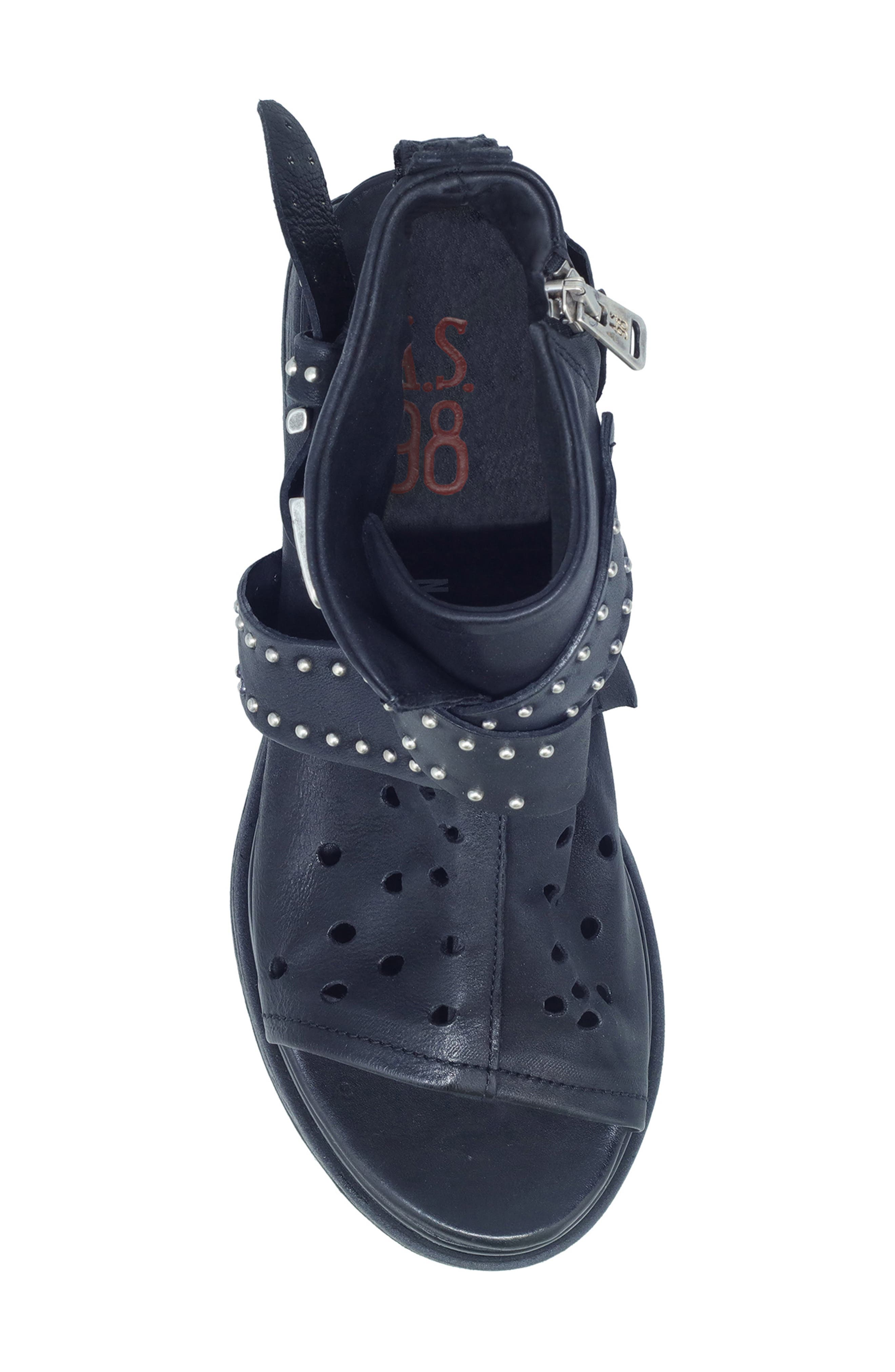 A.S.98 Lorrie Open Toe Bootie, Alternate, color, Black