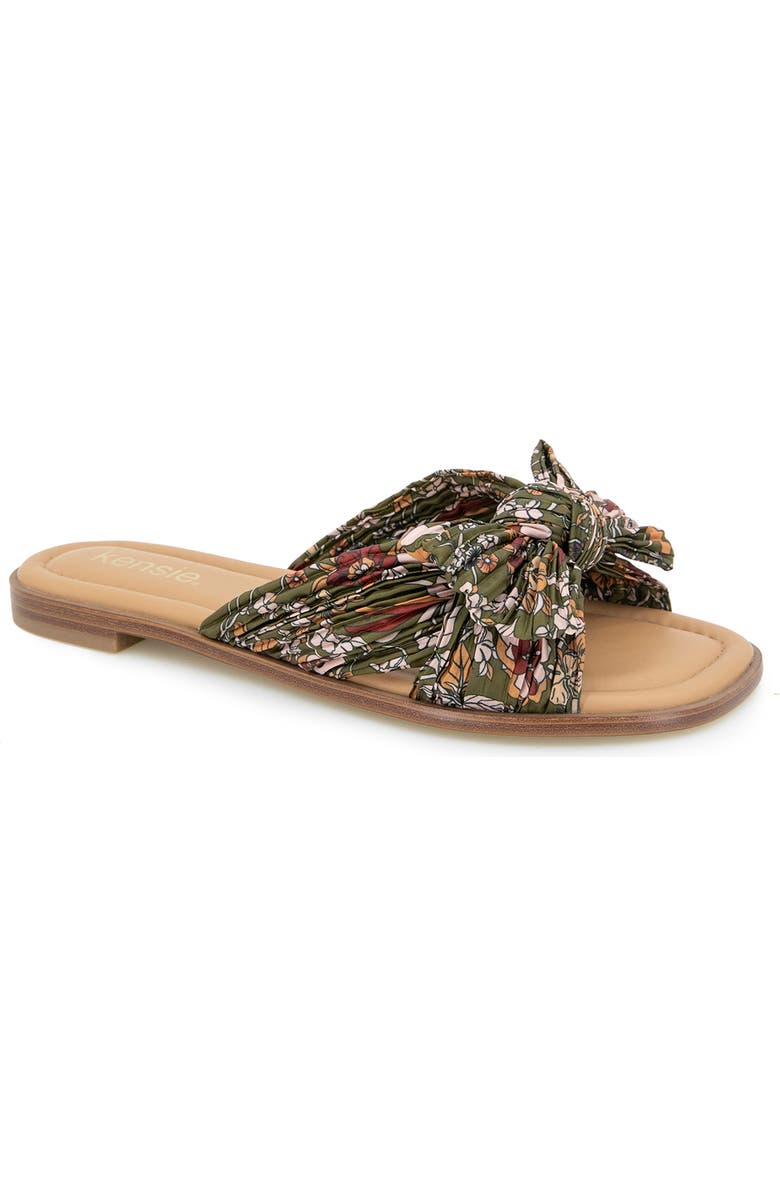 Kensie Renata Slide Sandal, Main, color, Olive Floral